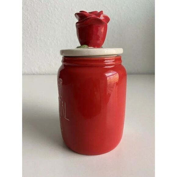 Rae Dunn Disney “Till The Last Petal Falls” Canister Beauty And The Beast New - Picture 3 of 7